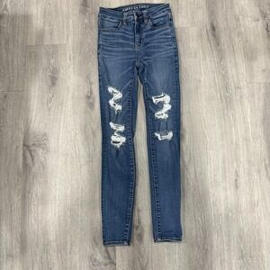 American Eagle Hi-Rise Jegging Women's 4 Regular Blue Next Level Stretch 24x28